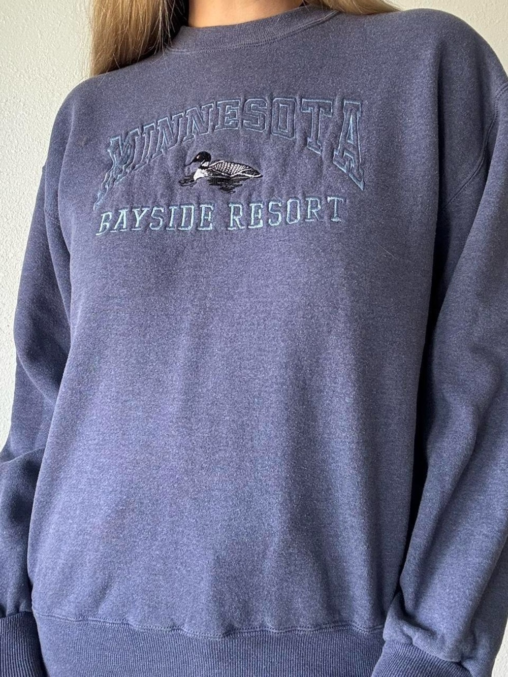 Minnesota Bayside Resort Navy Crewneck Sweatshirt